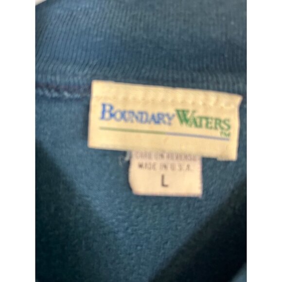 Boundary Waters Jacket Women L Blue Crew Snap Floral Retro Festival Boho Paisley - Picture 2 of 12